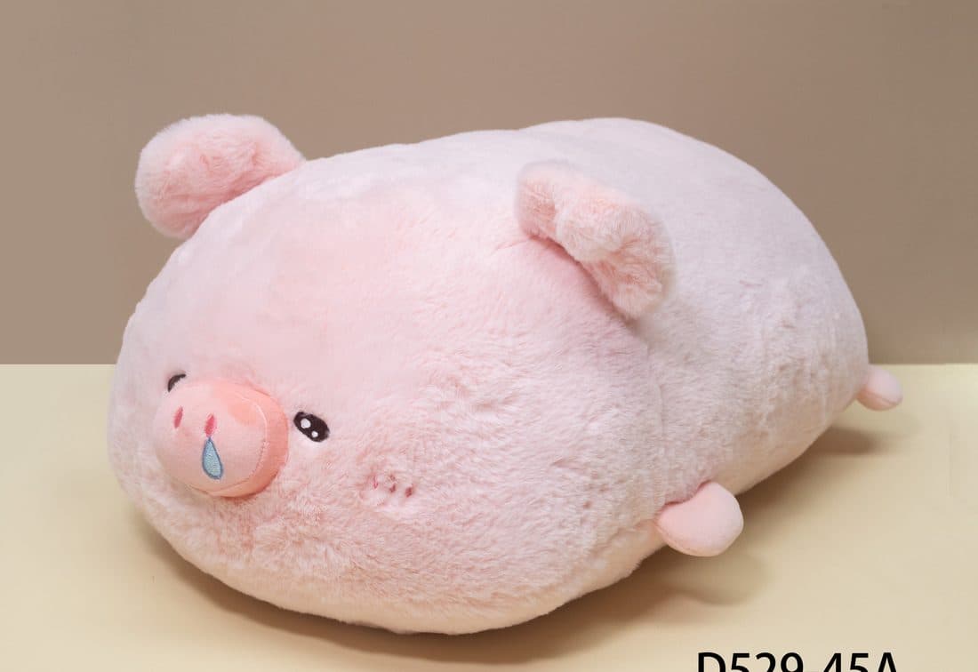 Teary Pink Pig Pillow — LovelyJoy custom plush toy