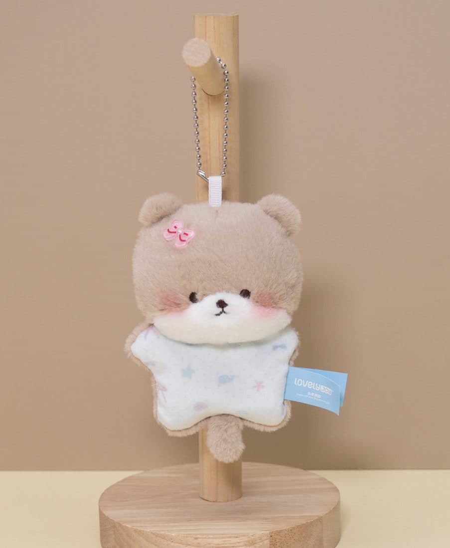 Swaddled Bear Charm — LovelyJoy custom plush toy