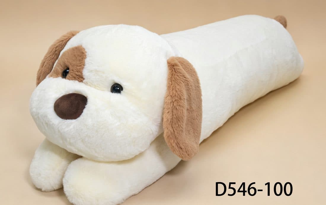Floppy-Ear Puppy Bolster — LovelyJoy custom plush toy