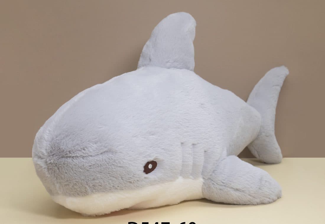 Grey Shark Pillow — LovelyJoy custom plush toy