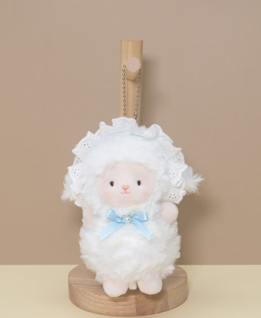 Lace Bonnet Lamb — LovelyJoy custom plush toy