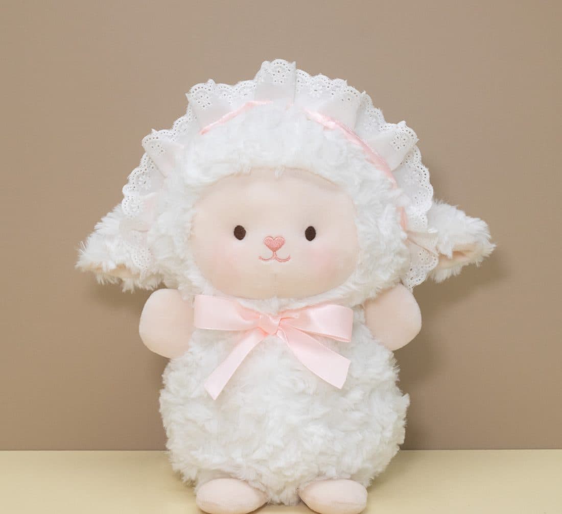Lace Bonnet Lamb - LovelyJoy plush toy 2