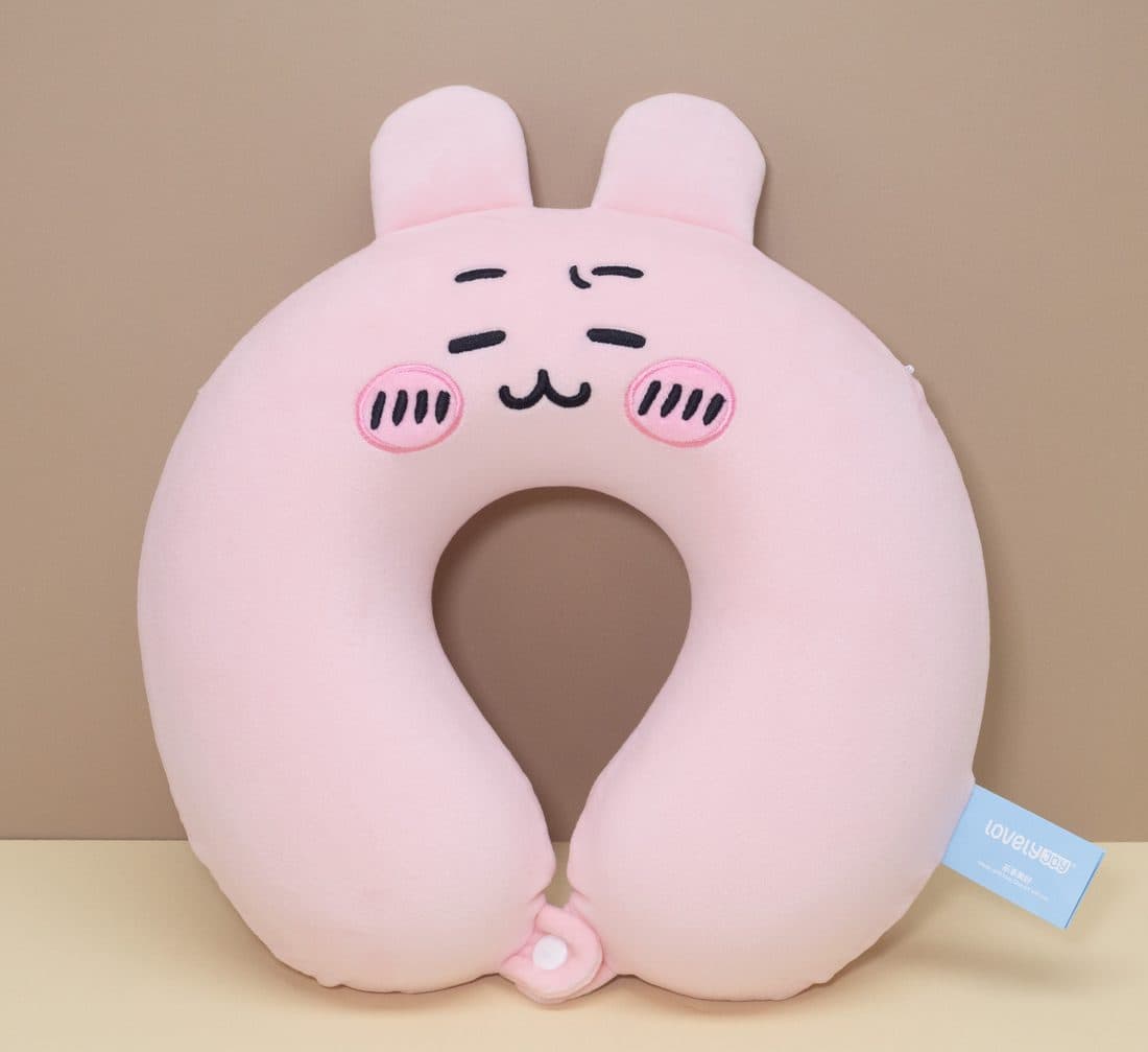 Pink Rabbit U-Neck Pillow - LovelyJoy plush toy 3