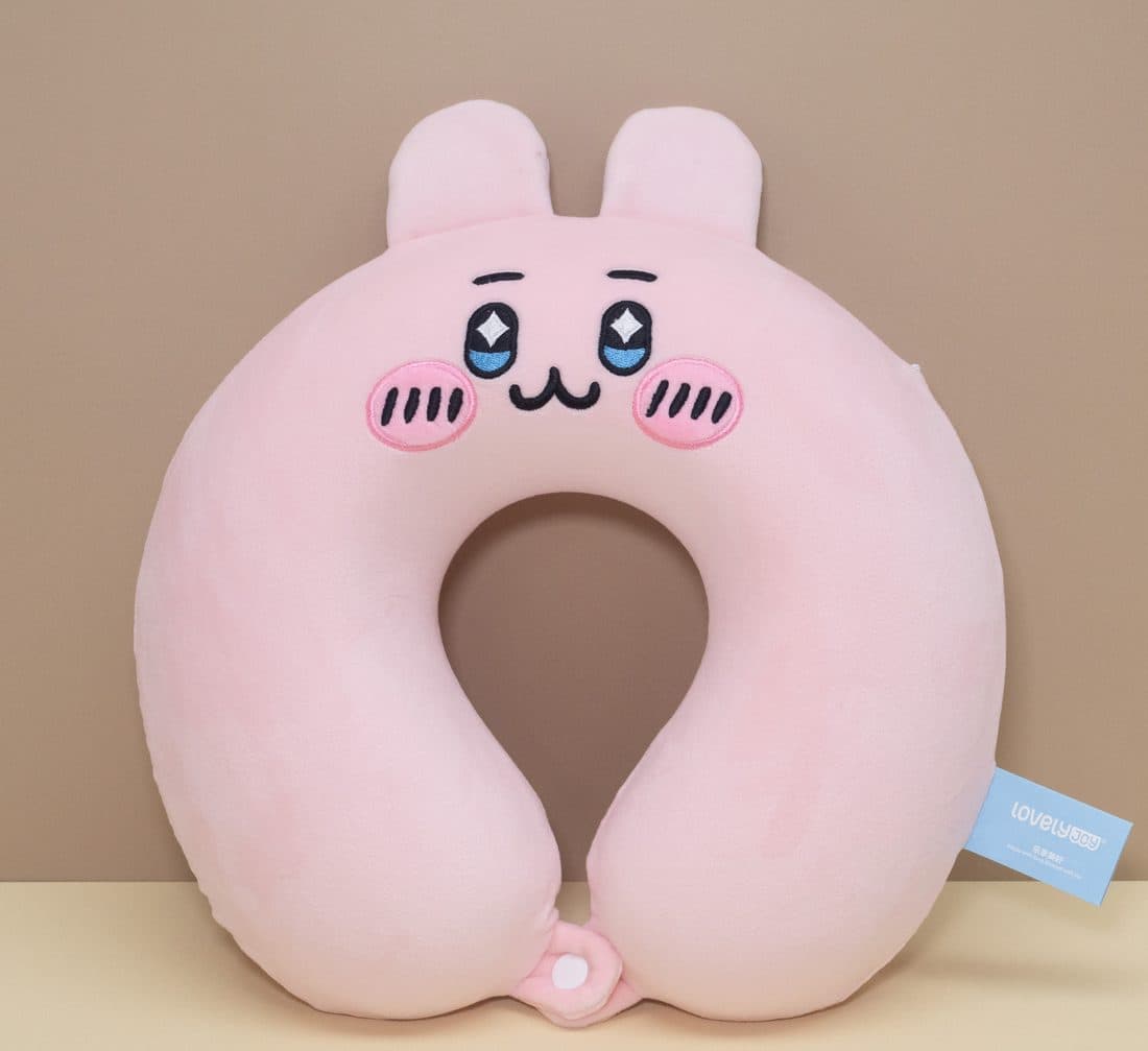 Pink Rabbit U-Neck Pillow - LovelyJoy plush toy 4