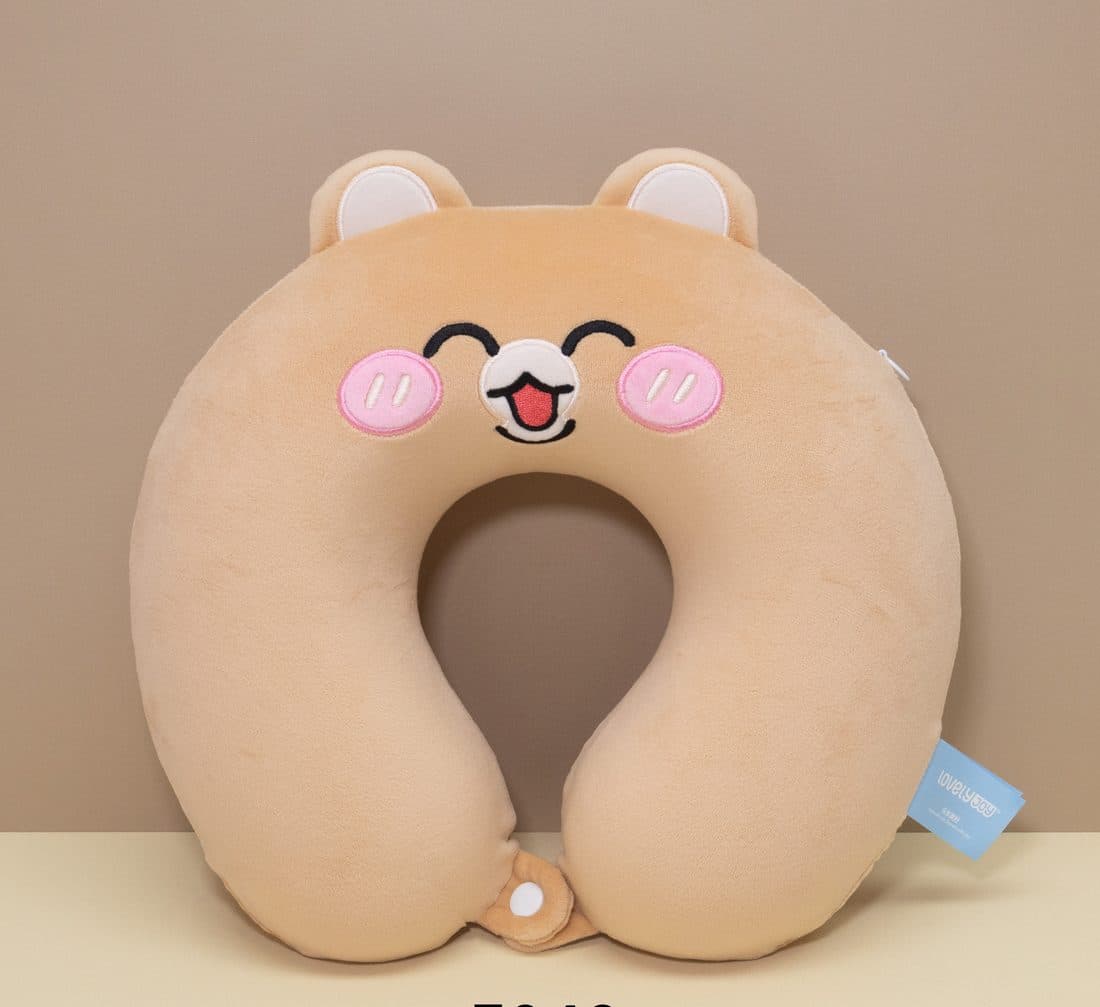 Caramel Bear U-Neck Pillow - LovelyJoy plush toy 2