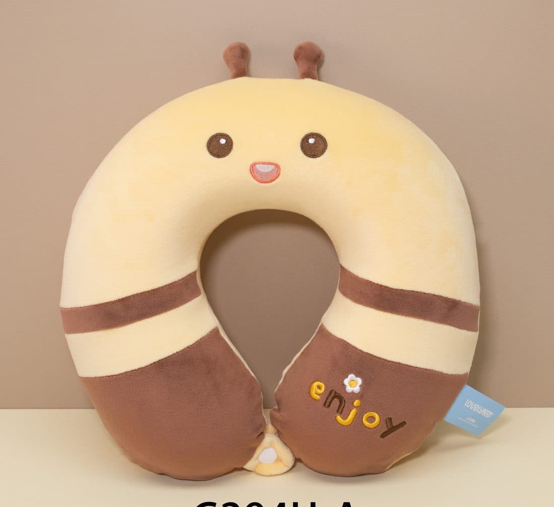 Bee U-Neck Pillow — LovelyJoy custom plush toy