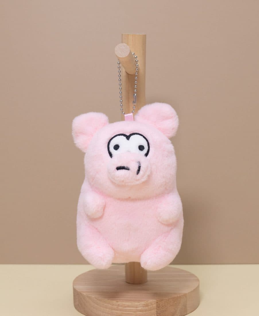 Fuzzy Pig Keychain — LovelyJoy custom plush toy