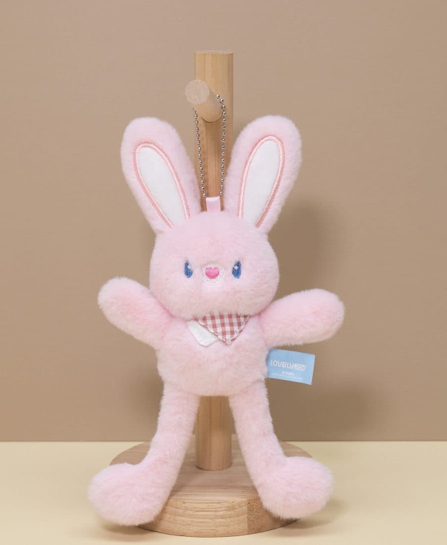 Pink Bunny Bag Charm — LovelyJoy custom plush toy