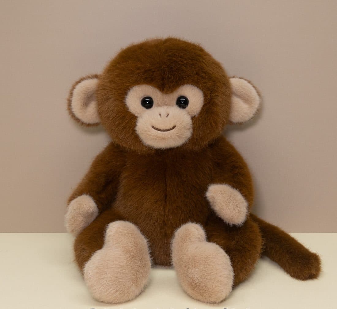Sitting Brown Monkey — LovelyJoy custom plush toy