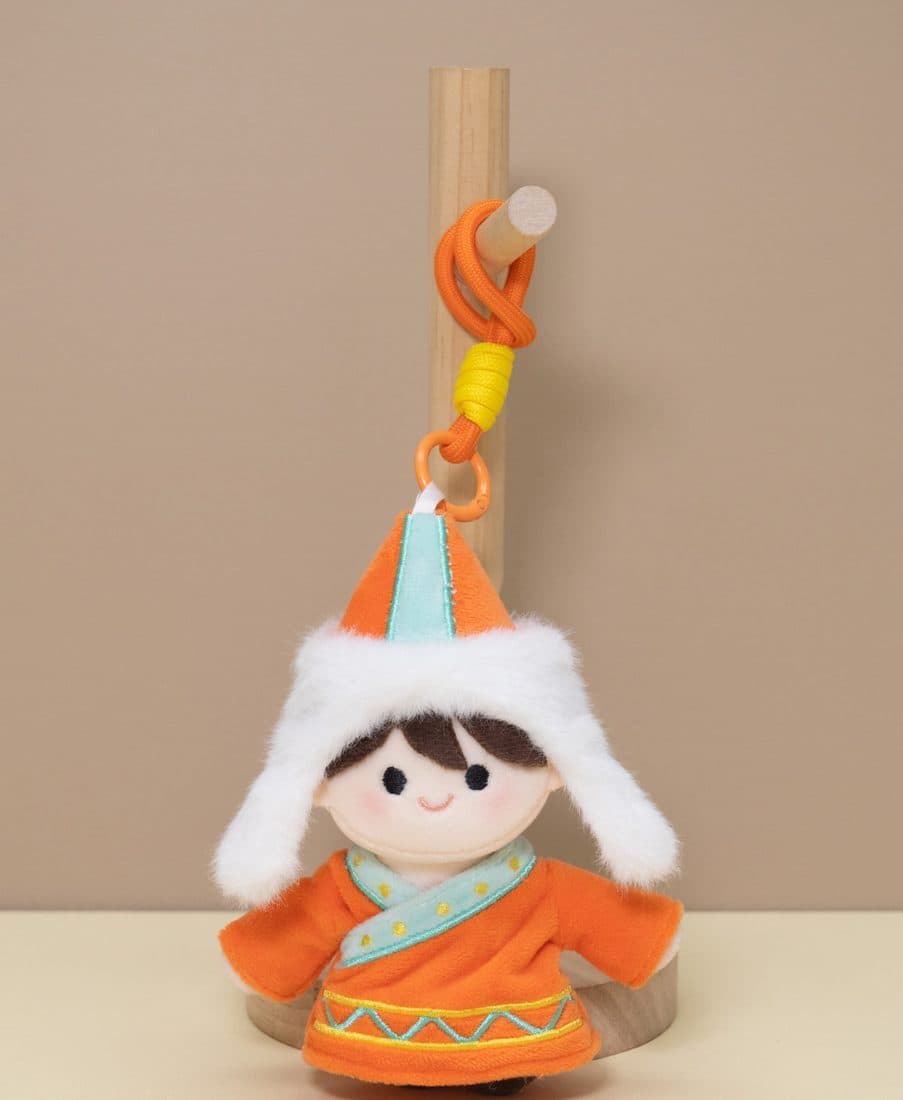 Orange Ethnic Boy Charm — LovelyJoy custom plush toy