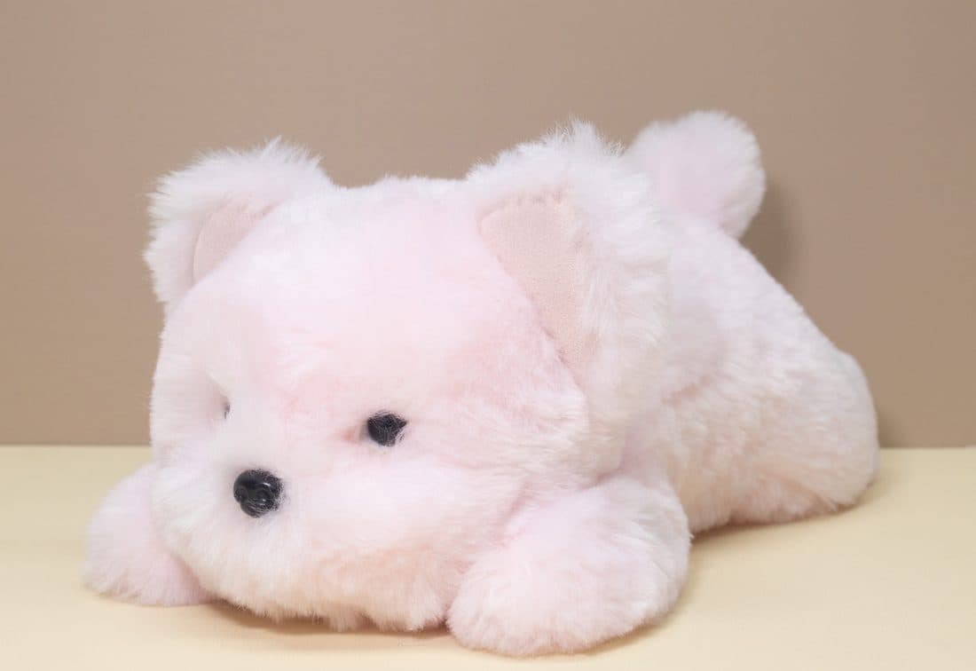 Lying White Puppy - LovelyJoy plush toy 4