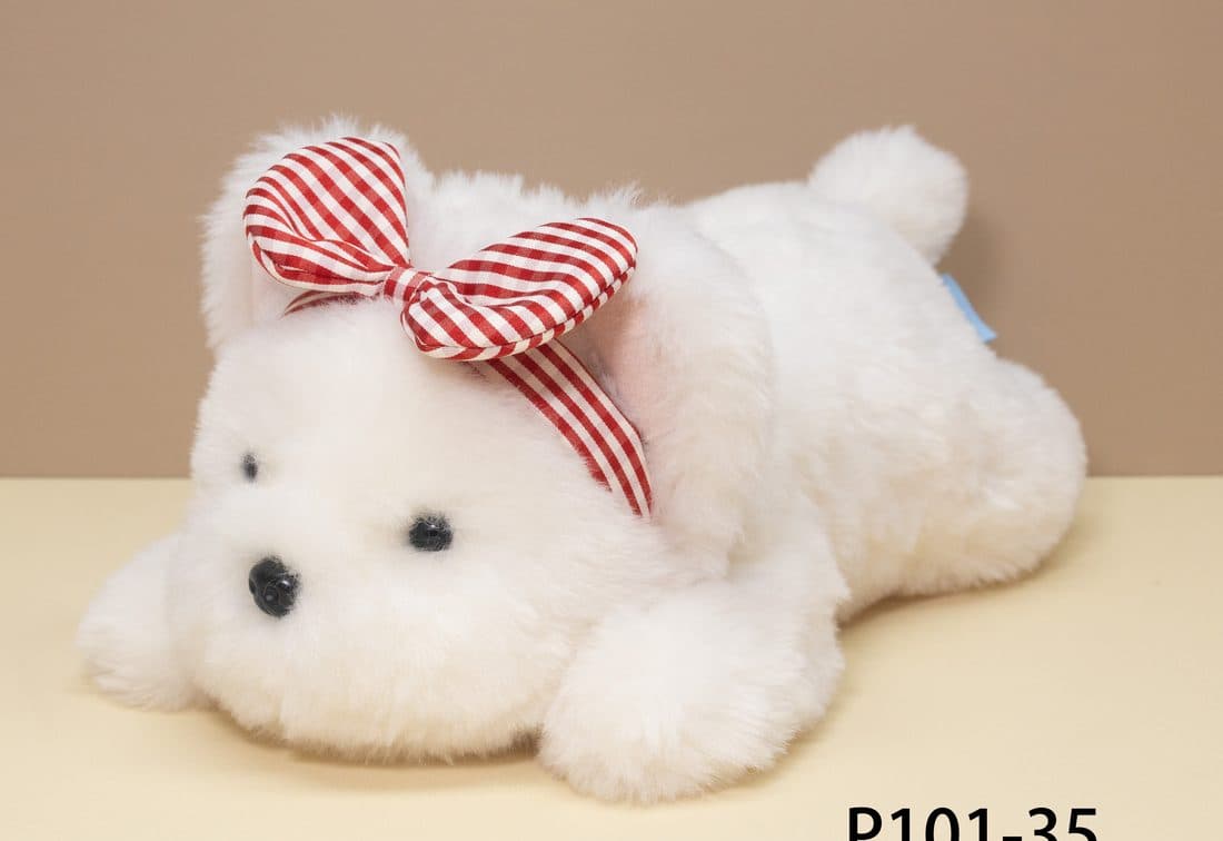 Lying White Puppy - LovelyJoy plush toy 6