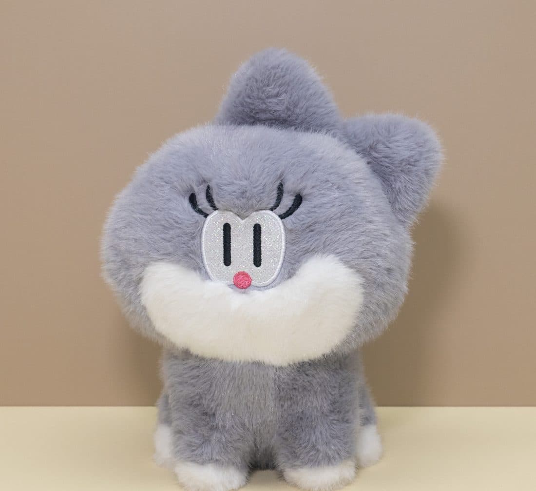 Grey Kitty Plush — LovelyJoy custom plush toy