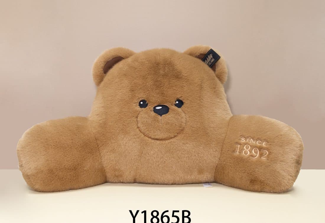 Teddy Island Brown Bear Cushion — LovelyJoy custom plush toy