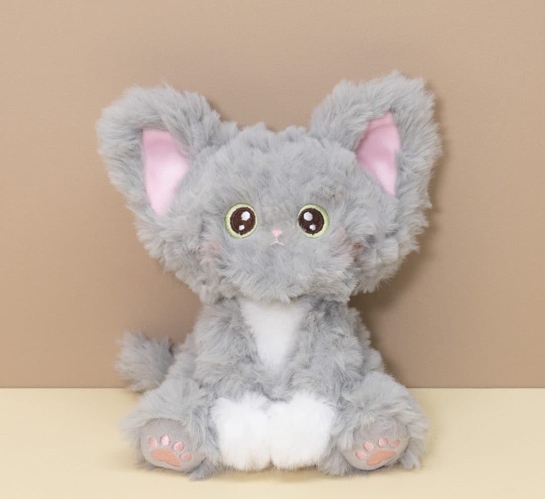 Big-Ear Gray Kitten — LovelyJoy custom plush toy