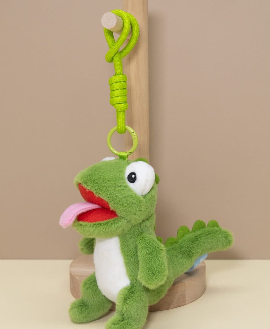 Green Dinosaur Keychain — LovelyJoy custom plush toy