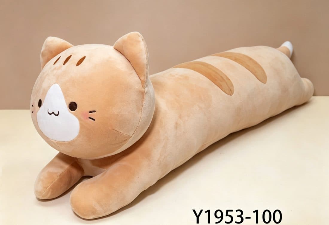 Gray Cat Long Pillow - LovelyJoy plush toy 2