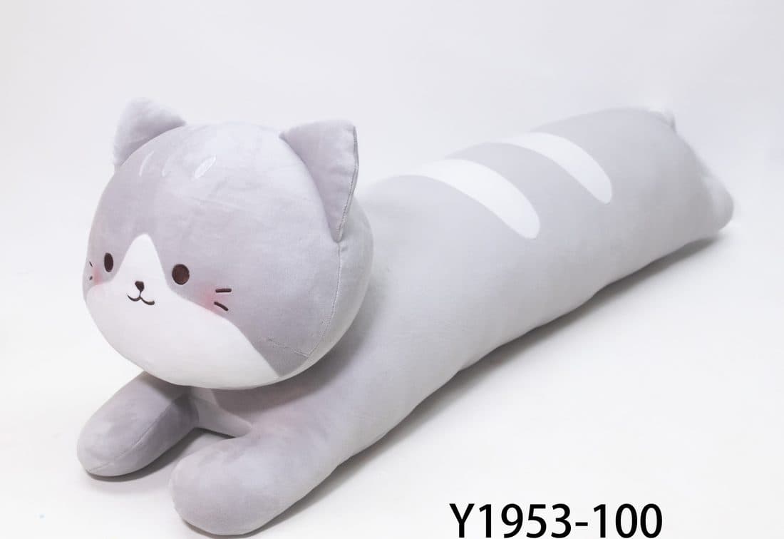 Gray Cat Long Pillow - LovelyJoy plush toy 3