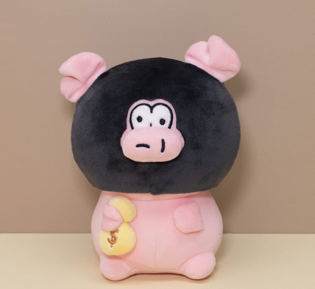 Ape-Mask Pig Plush — LovelyJoy custom plush toy