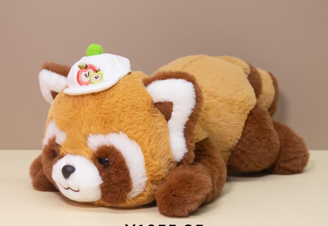 Apple Hat Red Panda — LovelyJoy custom plush toy